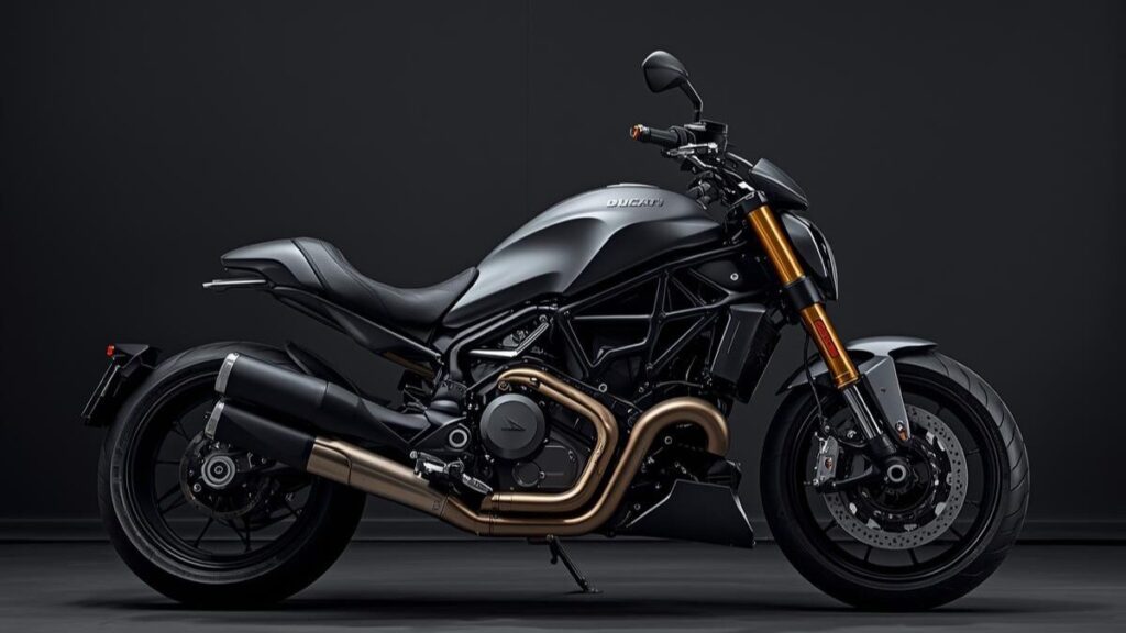 モダンなガレージでライトアップされた車体の写真です。ドゥカティ ディアベルの故障や維持費のリアルな実態を解説するブログのトップ画像として使用します。