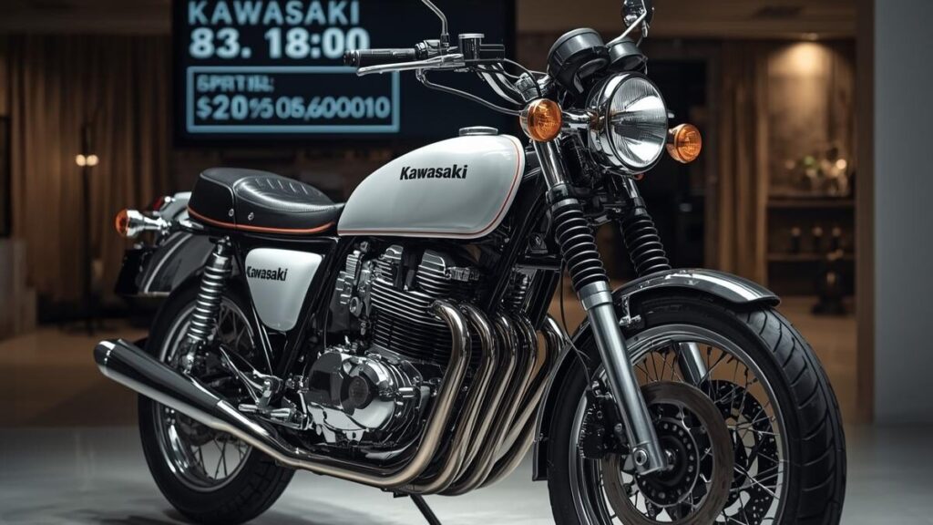 希少価値が高まり高値で取引される中古市場の状況を反映し、ショールームで美しく整備されたGPZ400とGPZ400Fの違いや資産価値を感じさせる高品質な写真。