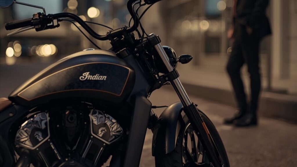 伝統的なティアドロップ型のタンクと流麗なフェンダーライン。好みが分かれるデザインの真相と、唯一無二の美しさを持つインディアンスカウトの評判を表現した一枚。