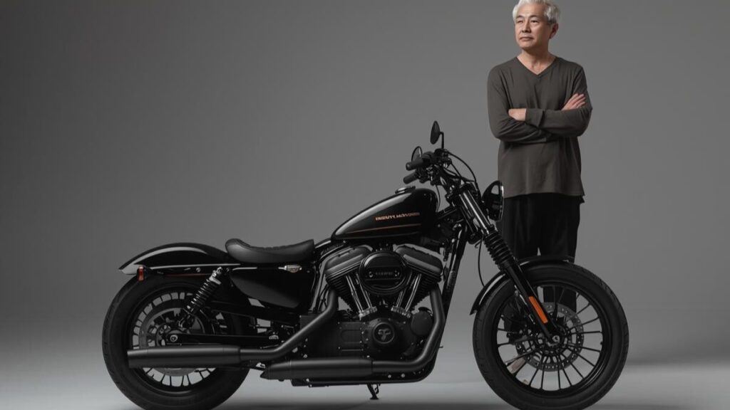 カスタムのベースとしても評価されるシンプルなスタイルのハーレー。地味に見えることもあるハーレーエボの人気車種が持つ、自由度の高いデザインの本質を捉えた一枚です。
