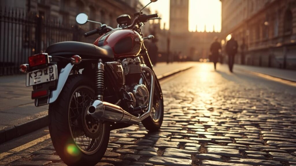 英国の歴史ある街並みに佇むクラシックなバイク。トライアンフはどこの国で誕生し、どのような歴史を歩んで人気モデルを生み出したのかを詳しく解説します。