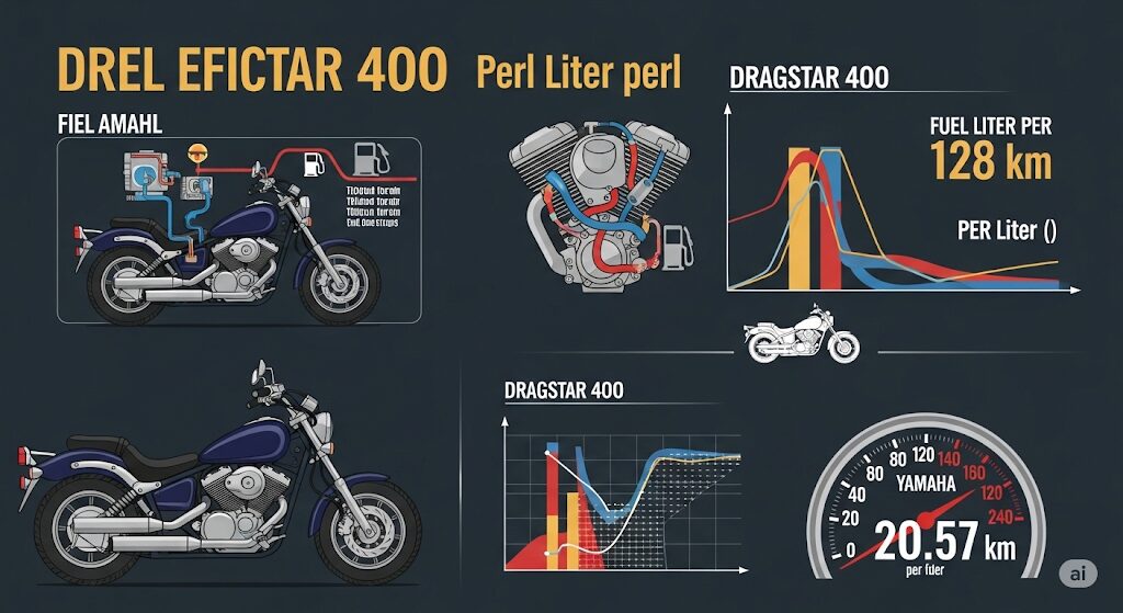 ドラッグスター400は1Lで何キロ走る?