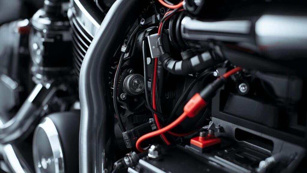 レブル250が勝手に動く根本的な原因とされる、スターターリレーのショートや内部接点の固着といった電気系統の不具合箇所を説明する詳細画像。