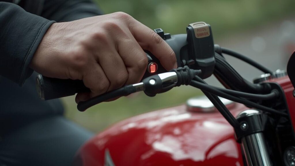 万が一レブル250が勝手に動く事態に遭遇した際、パニックにならずにキルスイッチやバッテリー端子で電源を遮断する緊急対処法を解説する画像。