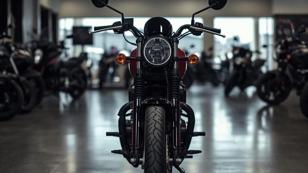 ショールームで輝きを放つ状態の良いバイク。資産価値の高まりやレブル250S エディションの違いによる需要の変化を象徴する、信頼感のあるディーラー内の光景。