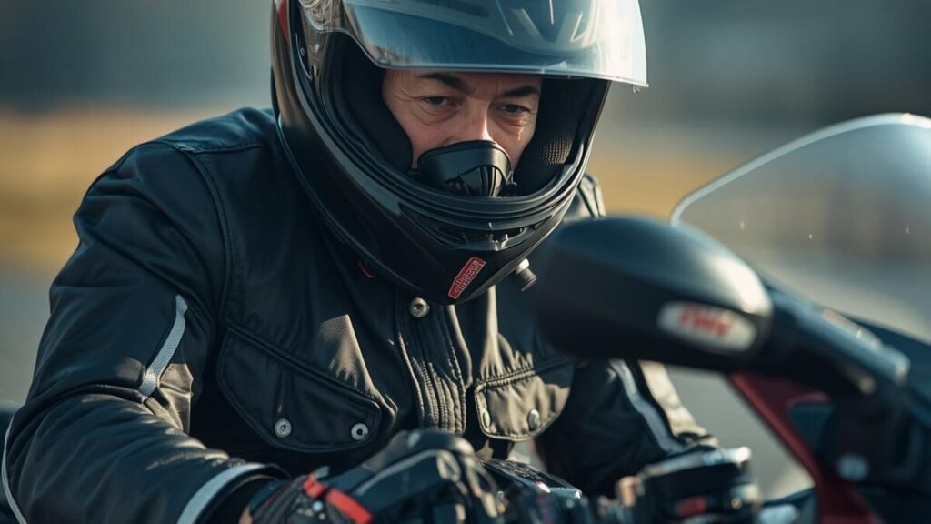 エンジン始動の瞬間に神経を研ぎ澄ますライダー。XJR1200と1300の違いの中でも特に話題に上がる、スタータークラッチの動作音と耐久性を確認するシーン。