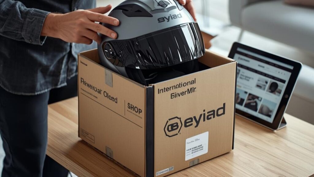 海外通販を利用して入手した希少なモデル。最新の安全基準を満たし、個性が光るドゥカティに似合うヘルメット。