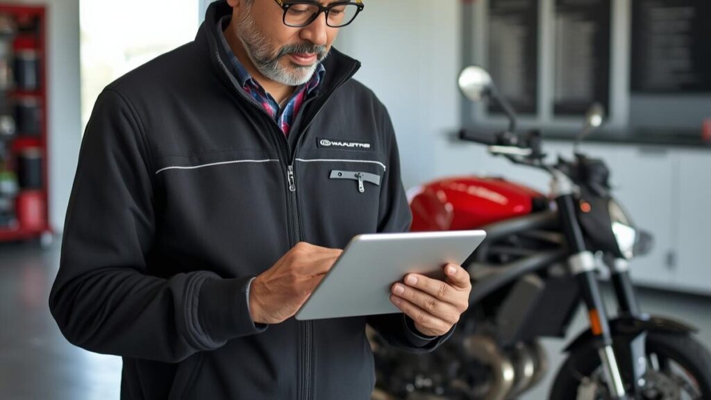 リコール履歴の確認と対応手順を解説。MVアグスタは壊れる前に、正規販売店での整備履歴をチェックし適切に対応する重要性を示す画像。