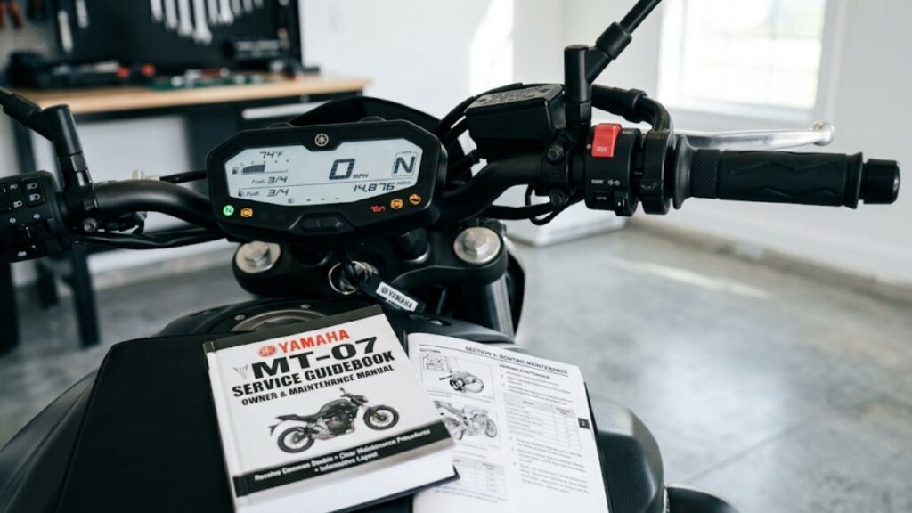 ZuttoRide Clubについてよくある疑問を解消するためのガイドブックと、手入れの行き届いたバイク。不明点を解消して安心を得るイメージ。